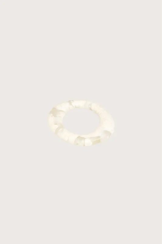 Dinosaur Designs Small Drift Bangle in Chalk Swirl made by Dinosaur Designs