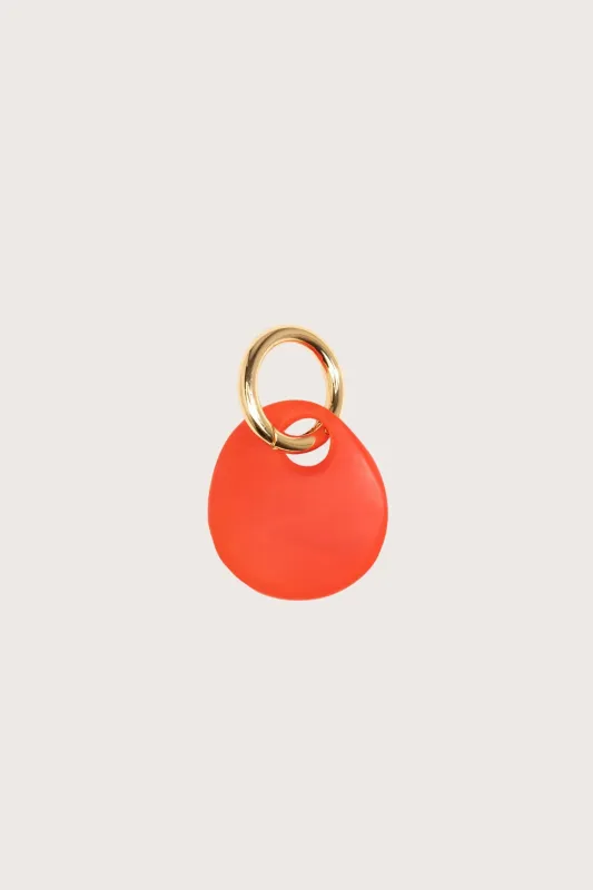 Dinosaur Designs Earth Keyring in Poppy/Brass made by Dinosaur Designs