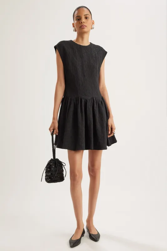 Carolina Dress in Black made by Merlette NYC