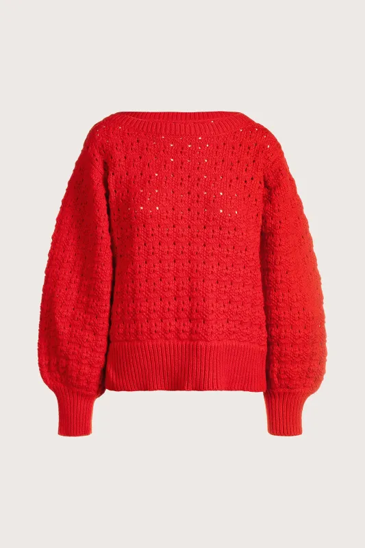 Cy Sweater in Cherry made by Merlette NYC