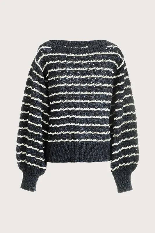 Cy Sweater in Midnight made by Merlette NYC