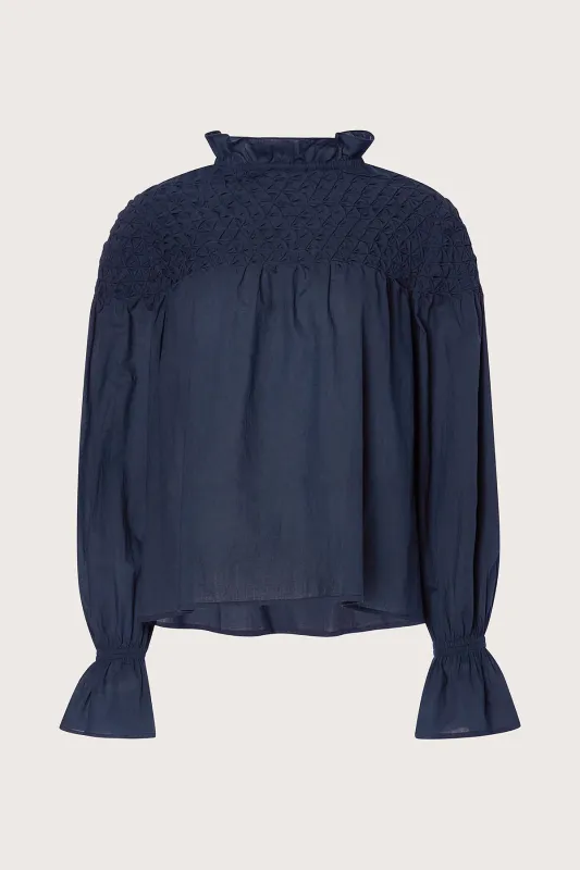 Majorelle Top in Navy made by Merlette NYC