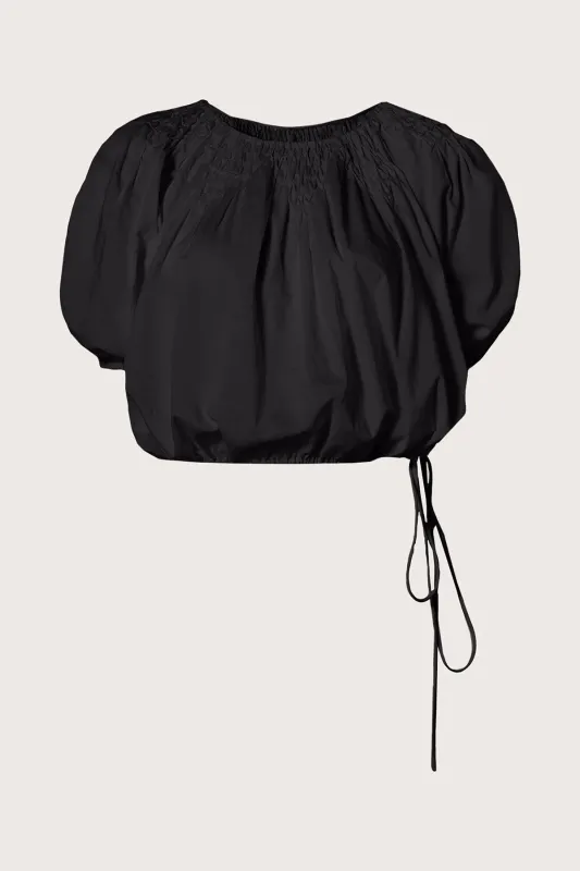 Lotus Top in Black made by Merlette NYC