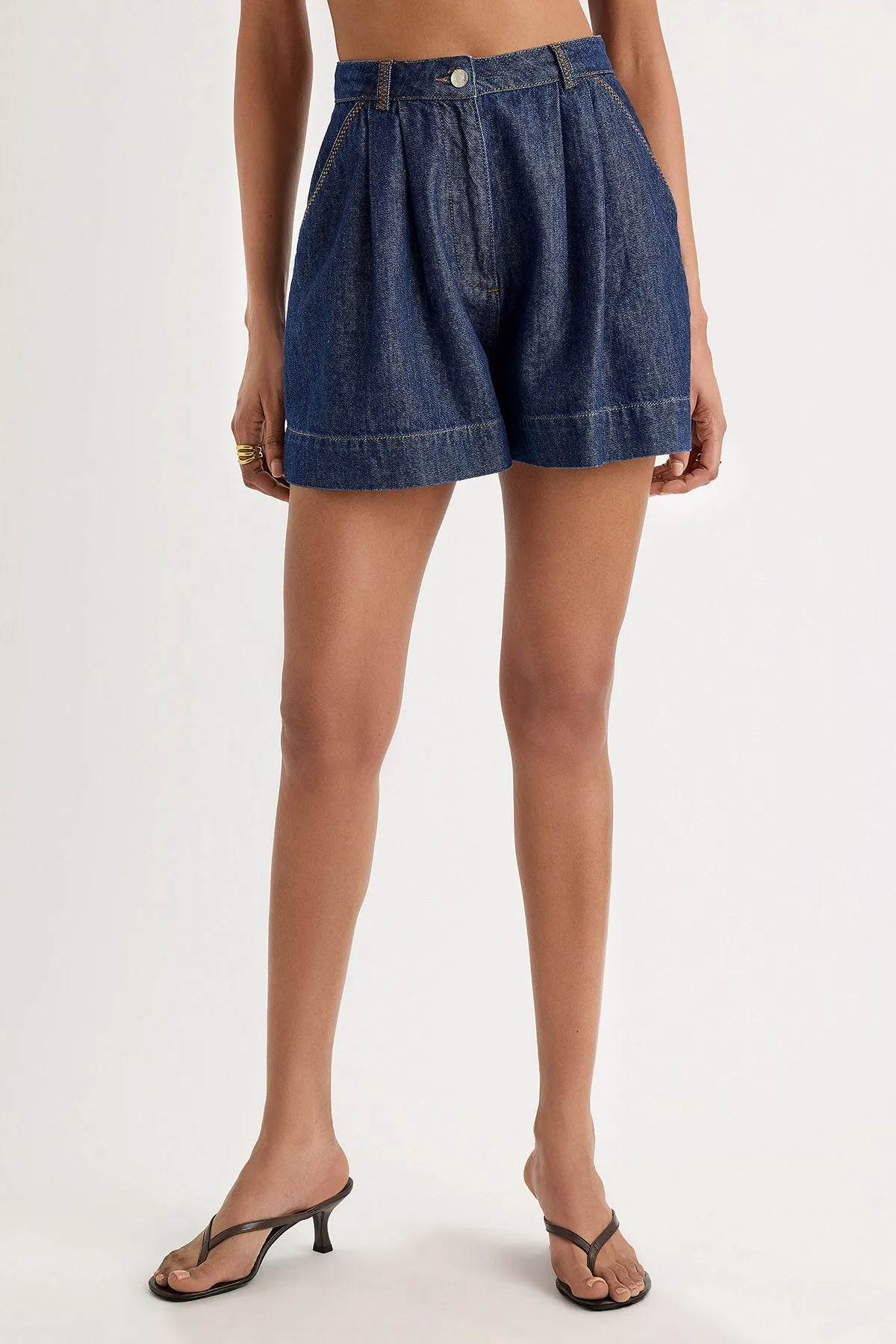 Catalina Short in Dark Blue Wash sold by Merlette NYC product image thumbnail 2