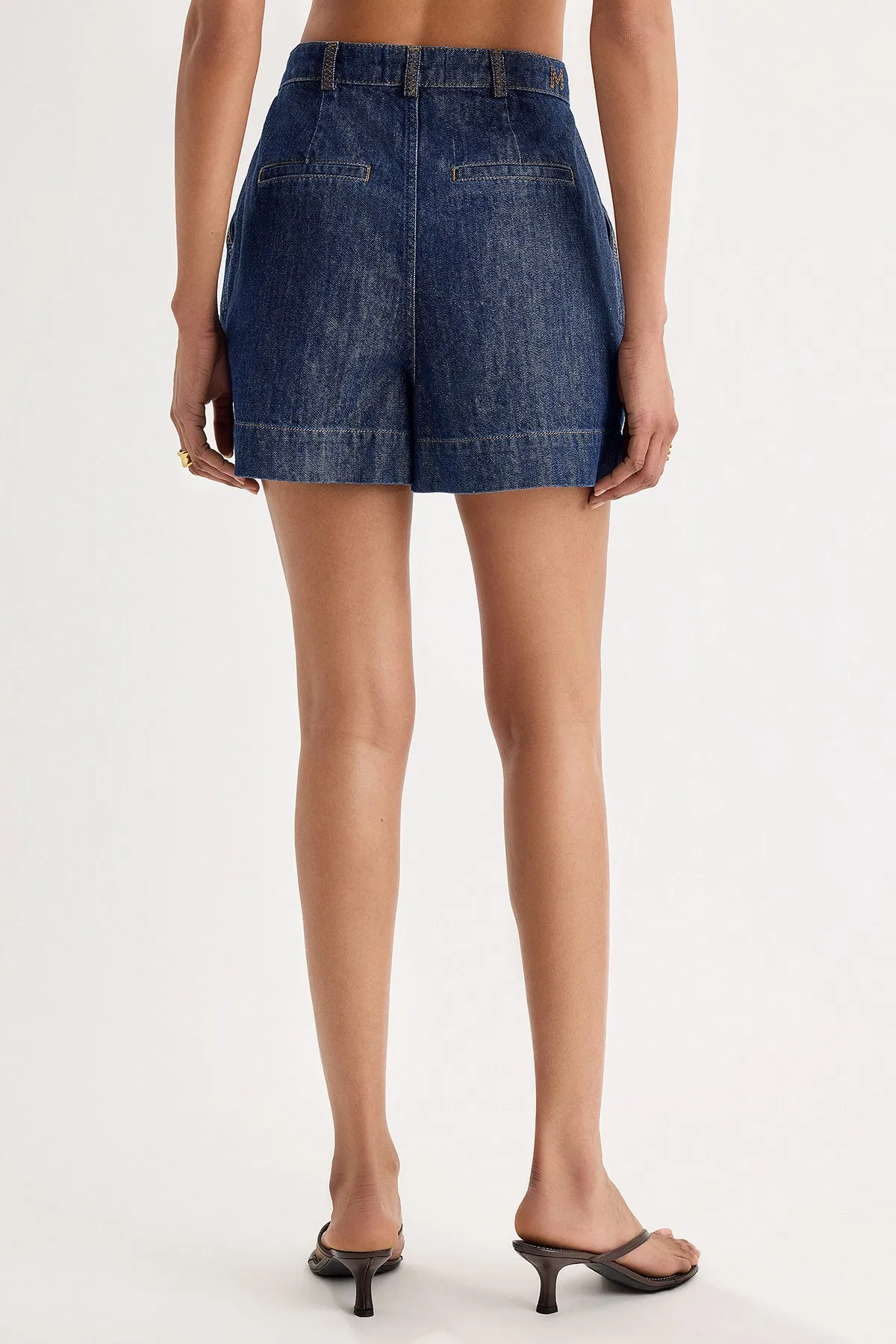Catalina Short in Dark Blue Wash sold by Merlette NYC product image thumbnail 4