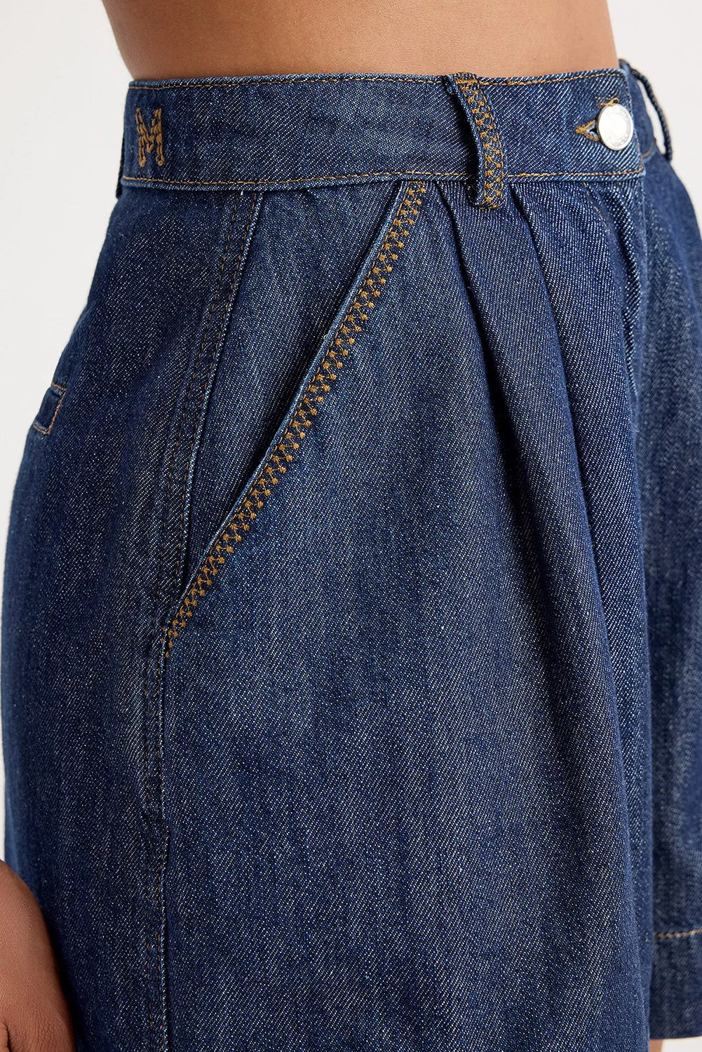 Catalina Short in Dark Blue Wash sold by Merlette NYC product image thumbnail 5