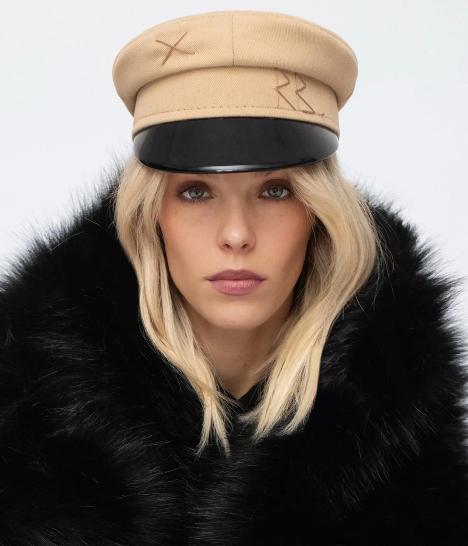 Beige Cotton Baker Boy Cap sold by Ruslan Baginskiy product image thumbnail 2