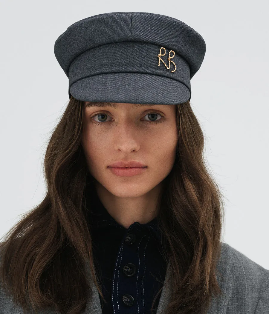 Logo-plaque Cotton-Blend Baker Boy Cap sold by Ruslan Baginskiy product image thumbnail 3