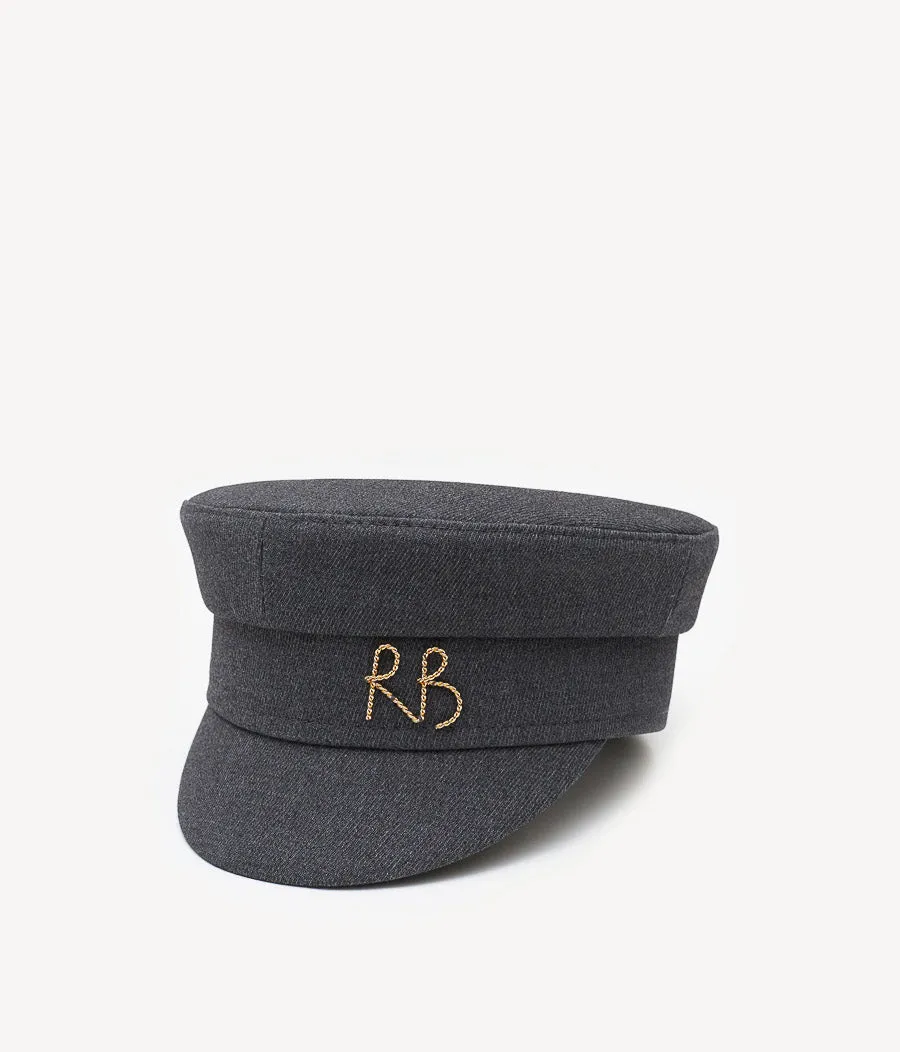 Logo-plaque Cotton-Blend Baker Boy Cap sold by Ruslan Baginskiy product image thumbnail 2