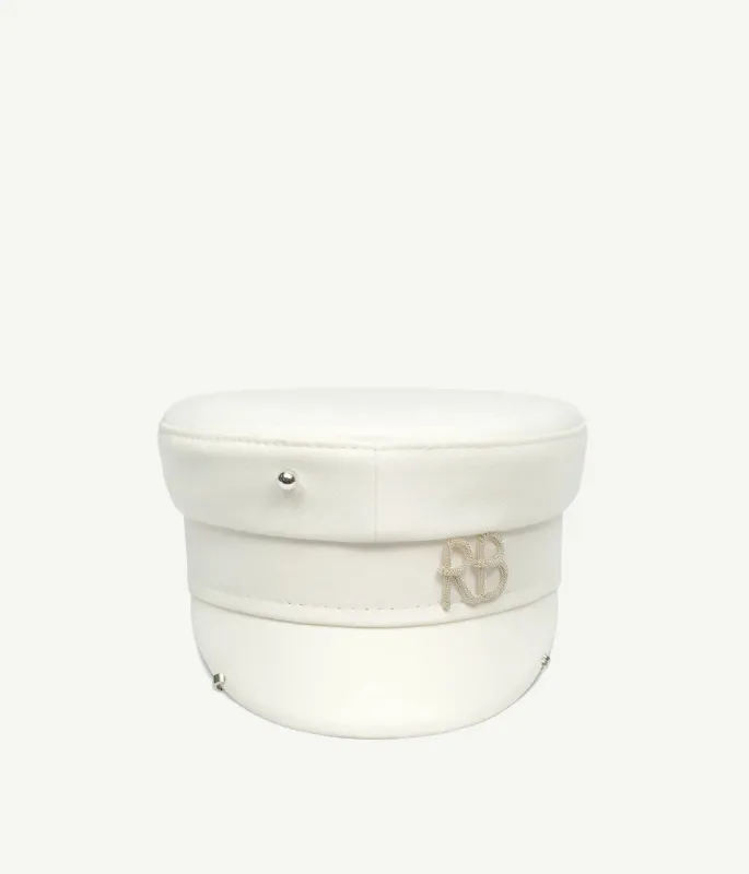 Pierced Logo-plaque Baker Boy Cap made by Ruslan Baginskiy