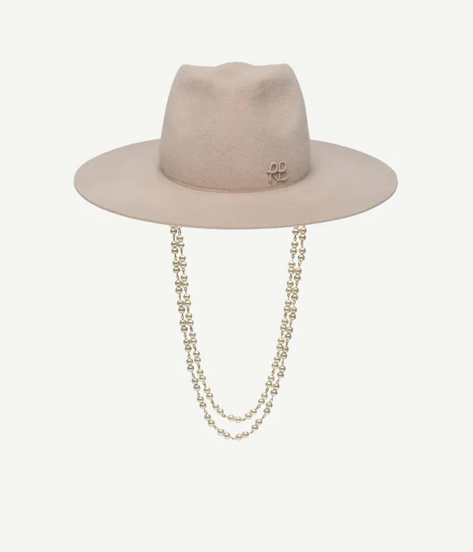 Double Chain Strap Fedora Hat made by Ruslan Baginskiy