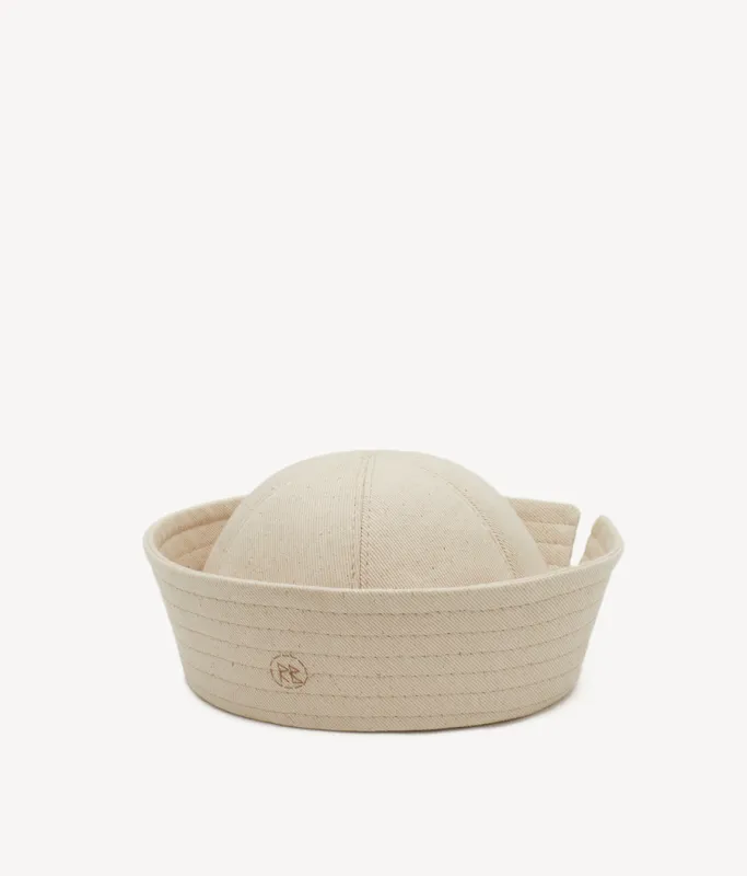 Monogram-embroidered Sailor Hat made by Ruslan Baginskiy