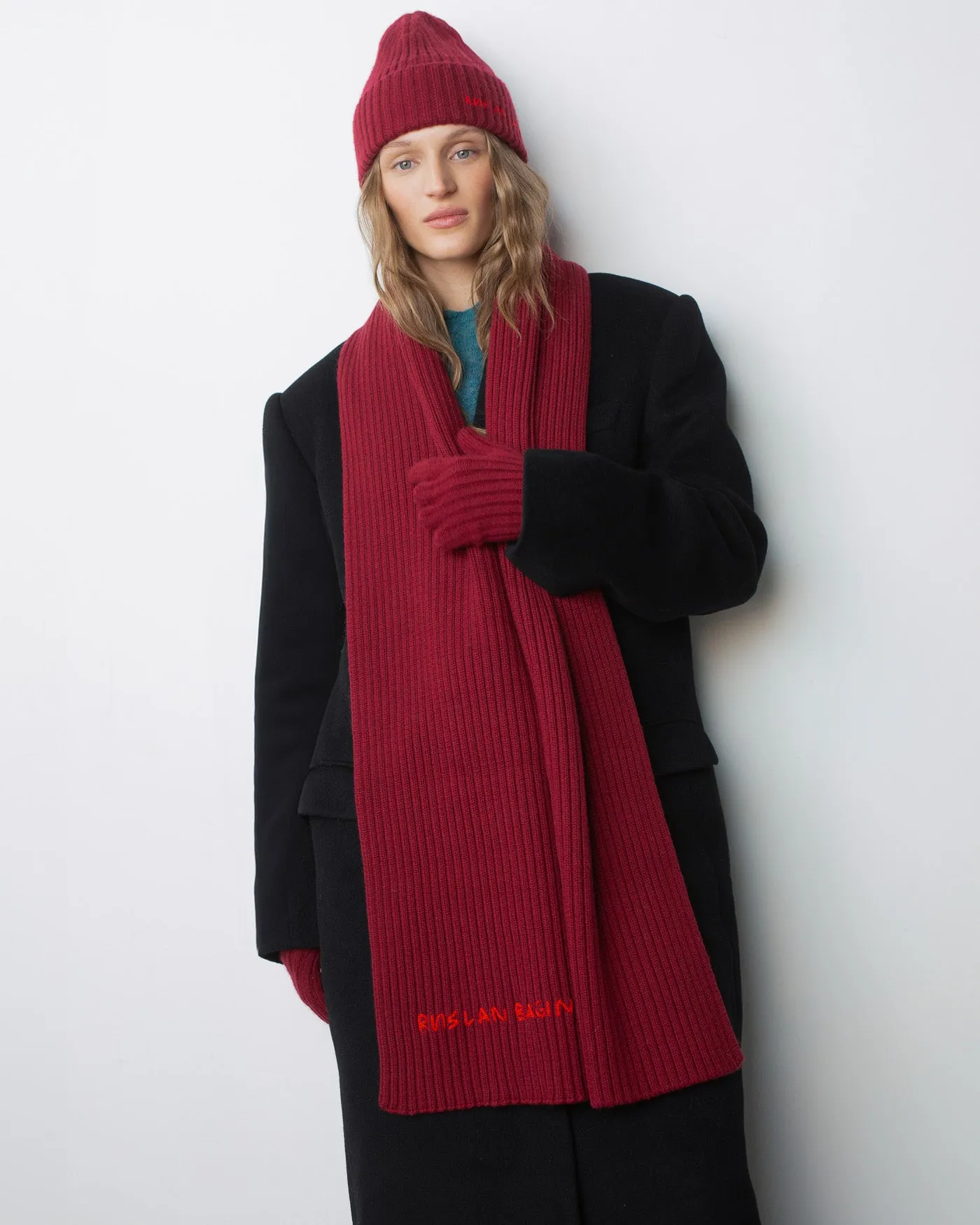 Monogram-embroidered Wool Scarf sold by Ruslan Baginskiy product image thumbnail 2