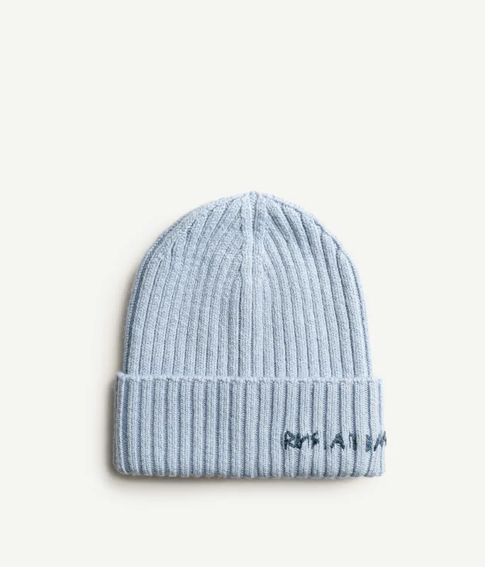Monogram-embroidered Wool Beanie made by Ruslan Baginskiy
