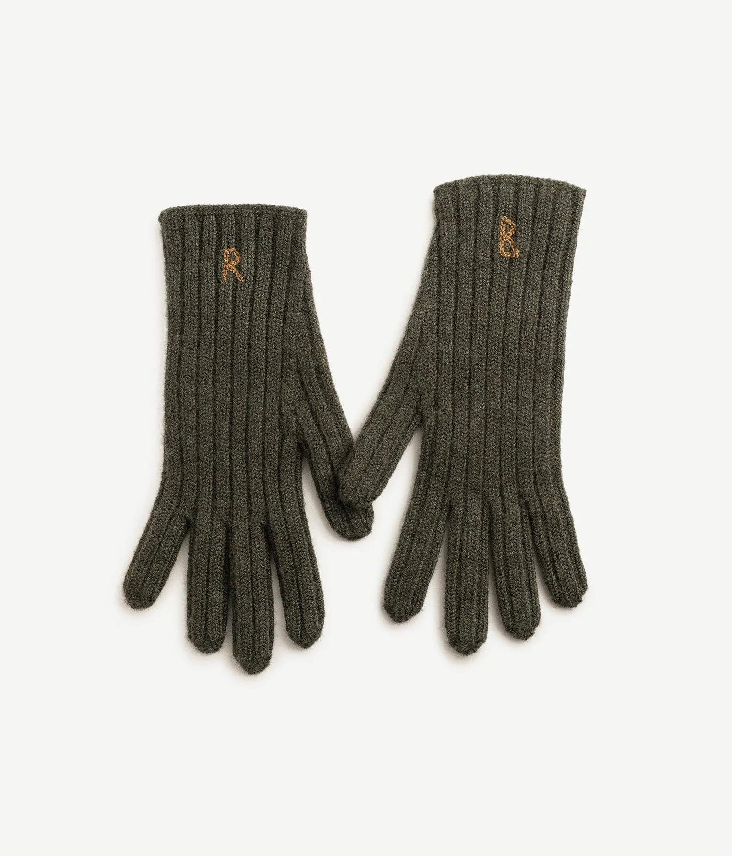 Monogram-embroidered Wool Gloves sold by Ruslan Baginskiy