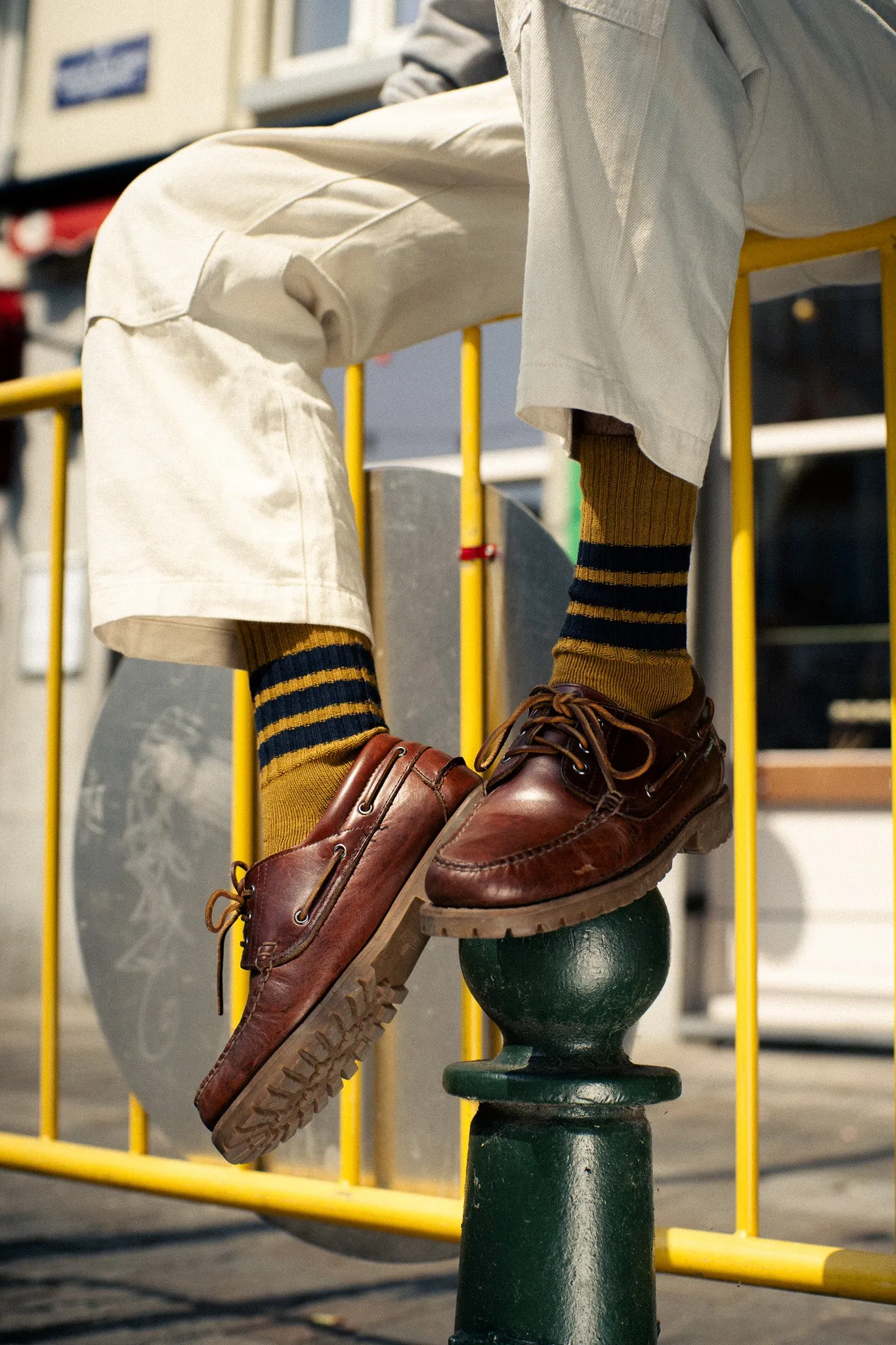 Men Stripes Crew Socks - Blue / Purple sold by Escuyer product image thumbnail 3