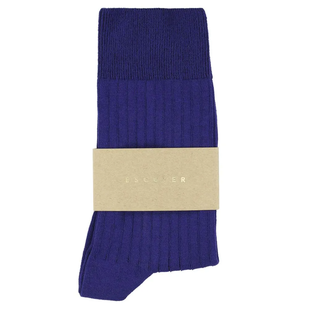 Women Classic Ribbed Socks - Bright Blue sold by Escuyer product image thumbnail 2