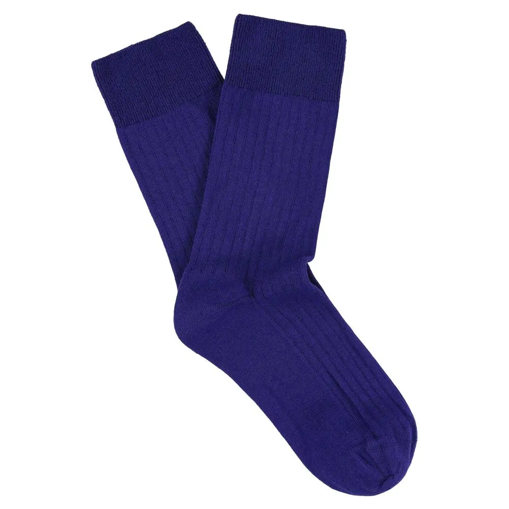 Women Classic Ribbed Socks - Bright Blue sold by Escuyer