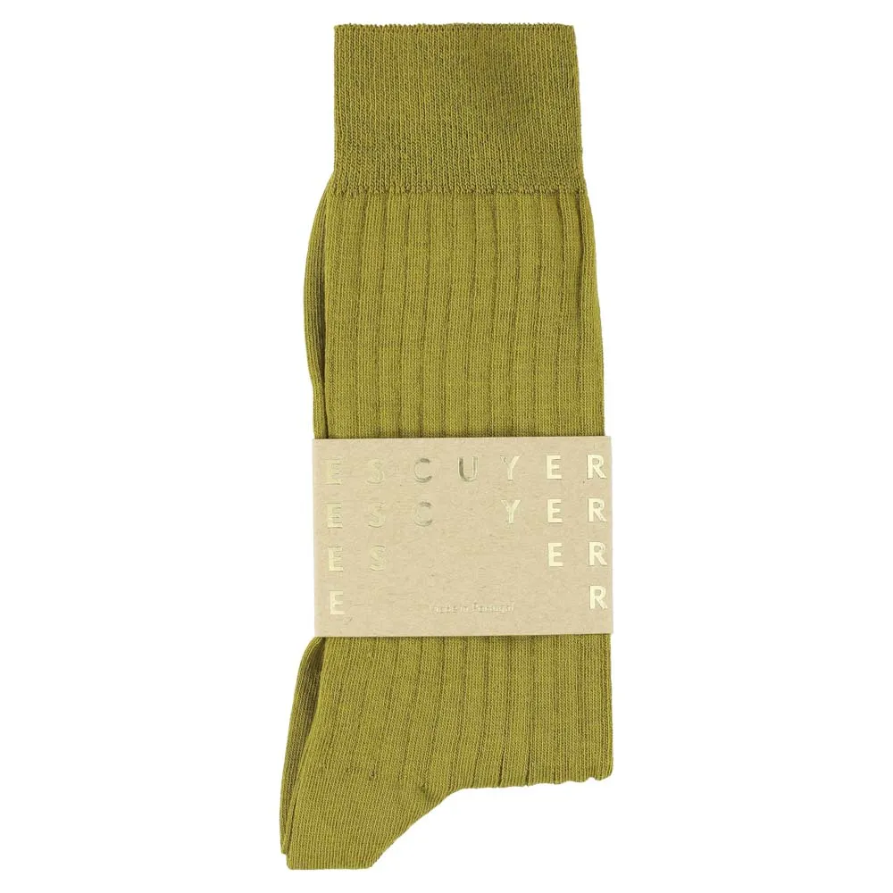 Men Classic Ribbed Socks - Yellow sold by Escuyer product image thumbnail 2