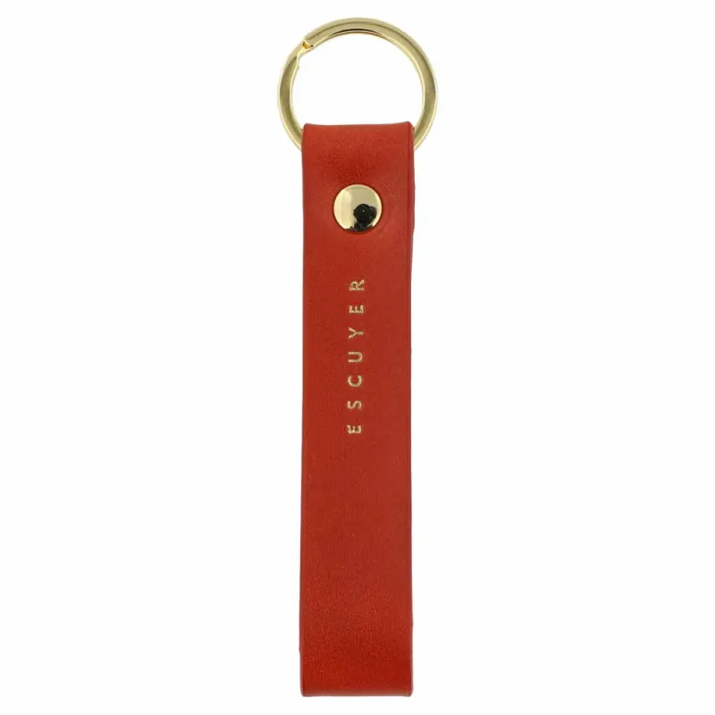 Leather Keychain — Orange made by Escuyer