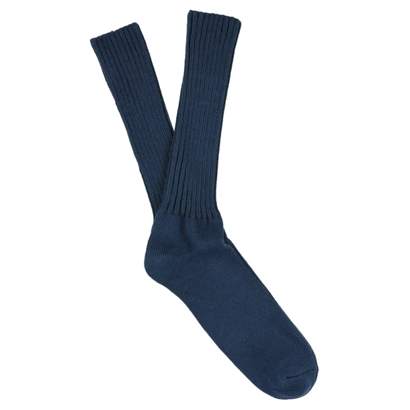 Men Crew Socks - Majolica Blue made by Escuyer
