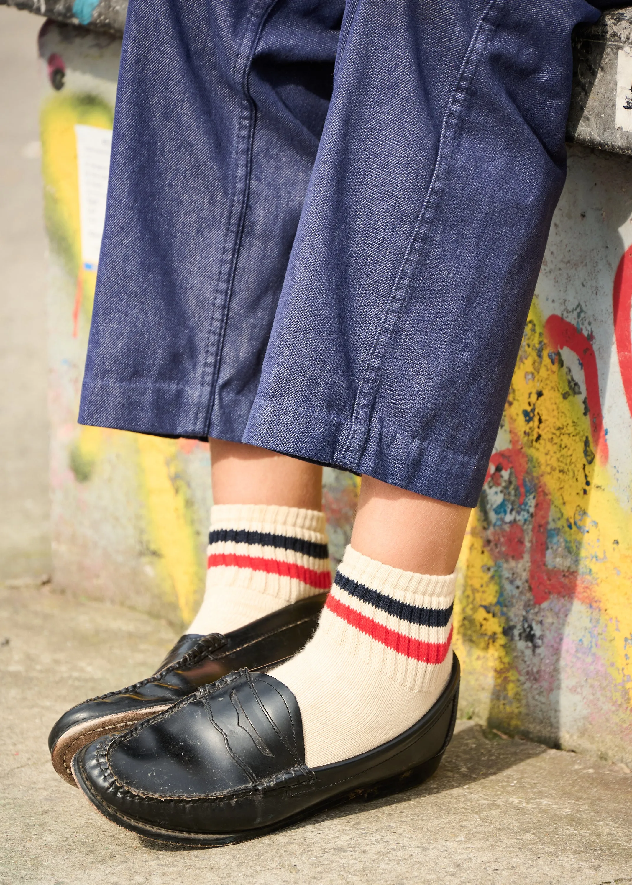 Women Striped Ankle Socks - Green / Grey sold by Escuyer product image thumbnail 3