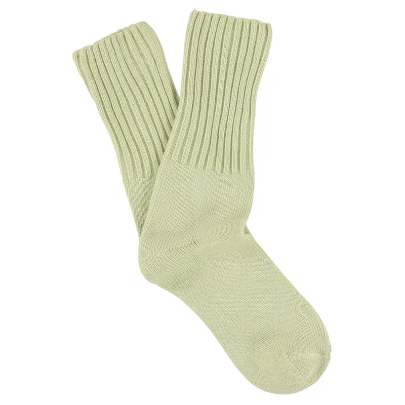 Women Crew Socks - Off Green made by Escuyer