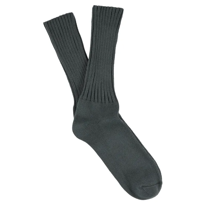 Women Crew Socks - Blue Grey made by Escuyer