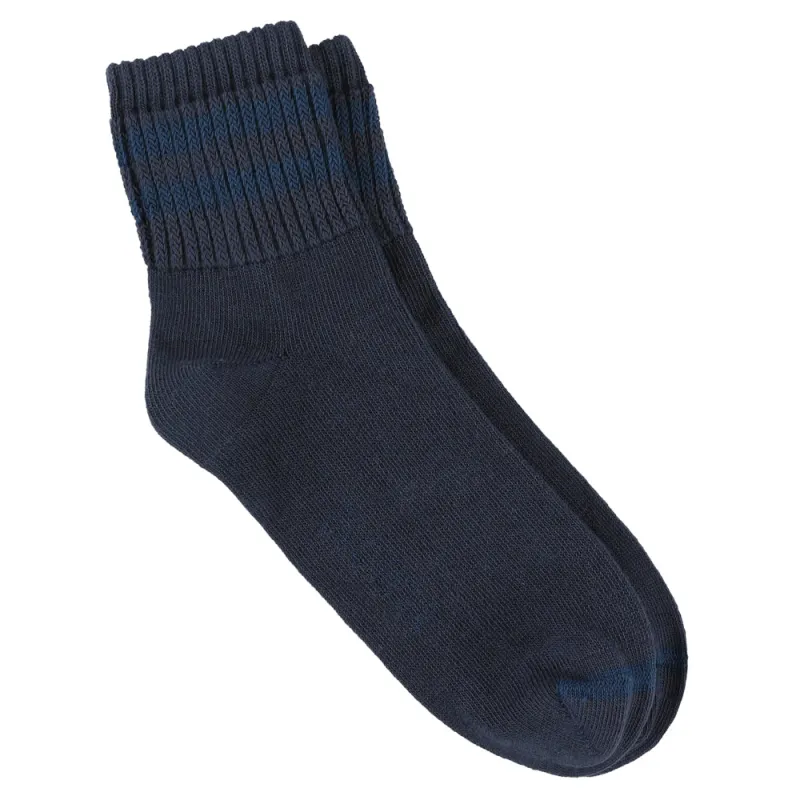 Women Striped Ankle Socks - Blue / Blue made by Escuyer
