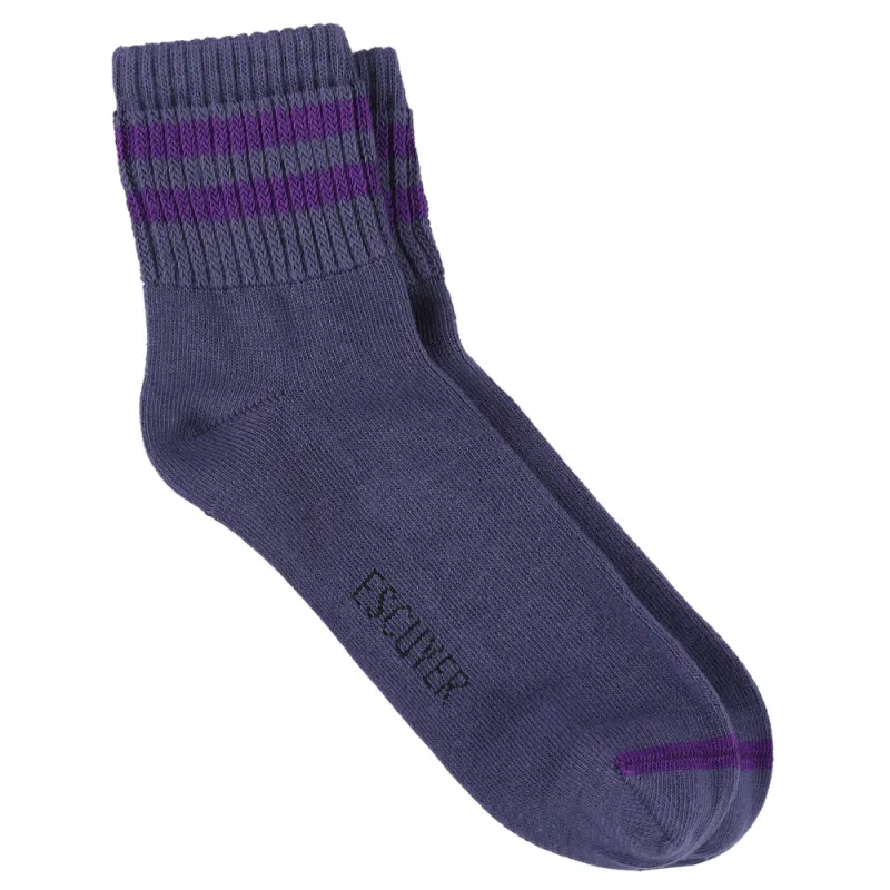 Men Ankle Socks - Blue / Purple made by Escuyer