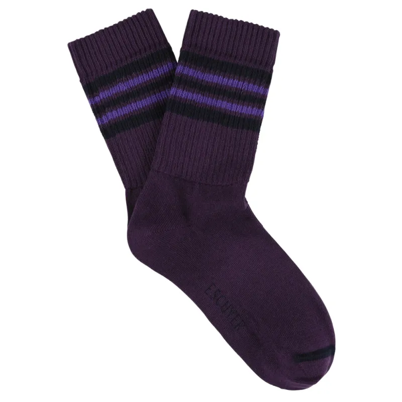Women 5 Stripes Socks - Violet / Blue / Purple made by Escuyer