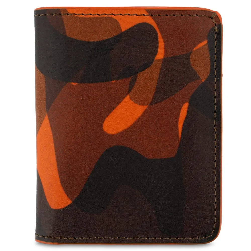 Slim Wallet - Orange Camouflage sold by Escuyer