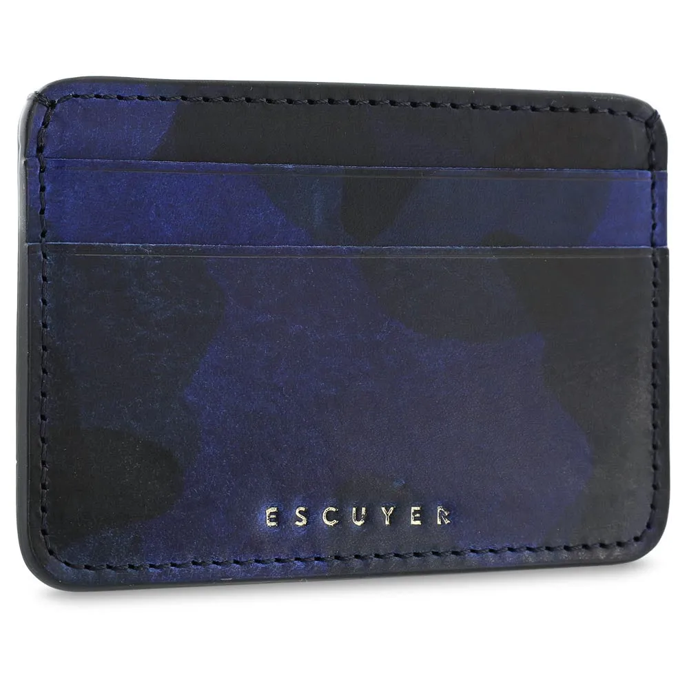 Leather Cardholder — Blue Camouflage sold by Escuyer product image thumbnail 3