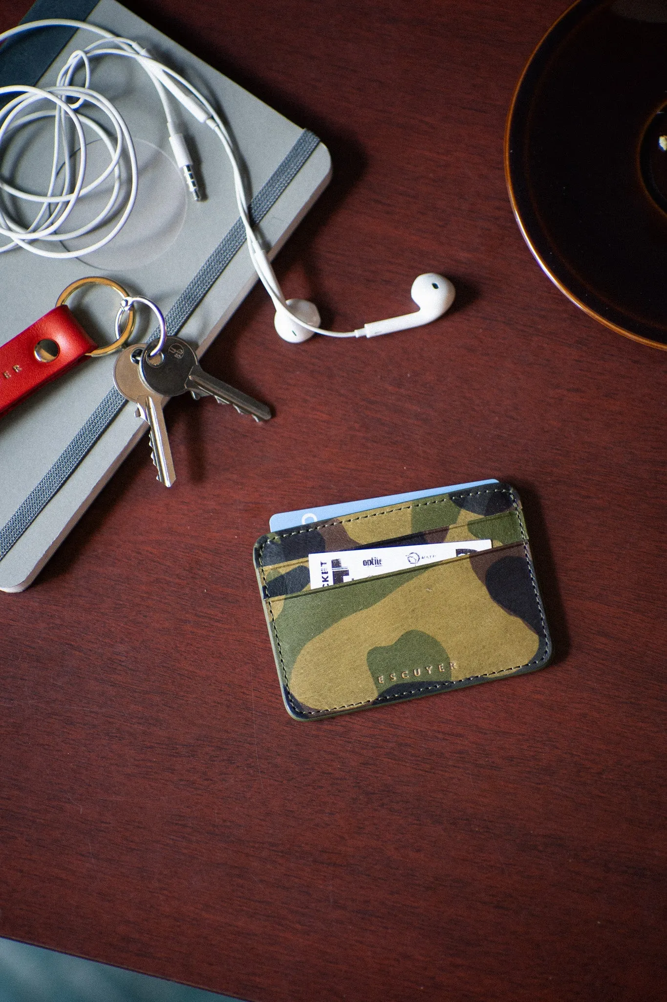 Leather Cardholder — Blue Camouflage sold by Escuyer product image thumbnail 4