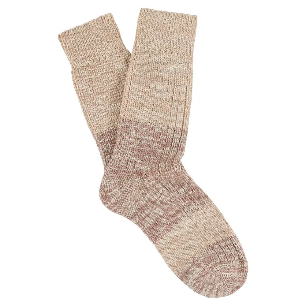Women Melange Block Socks - Pink sold by Escuyer