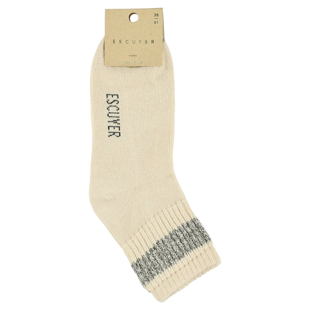 Women Lurex Ankle Socks - Ecru / Black sold by Escuyer product image thumbnail 2