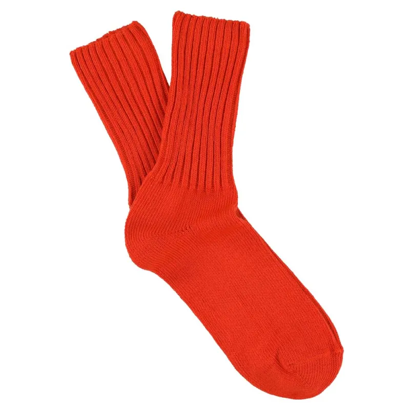 Women Crew Socks - Orange made by Escuyer