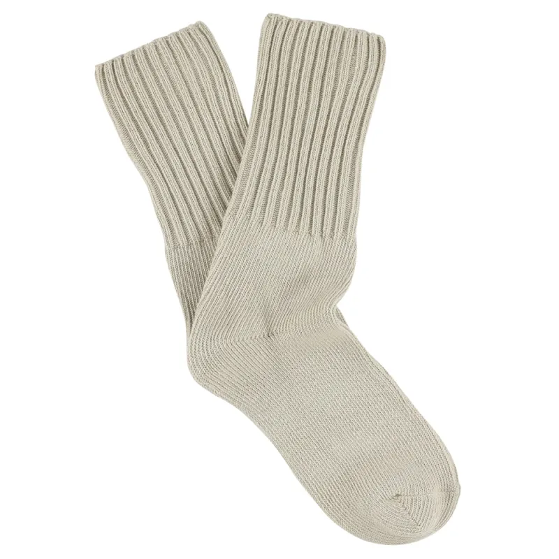 Women Crew Socks - White Pepper made by Escuyer