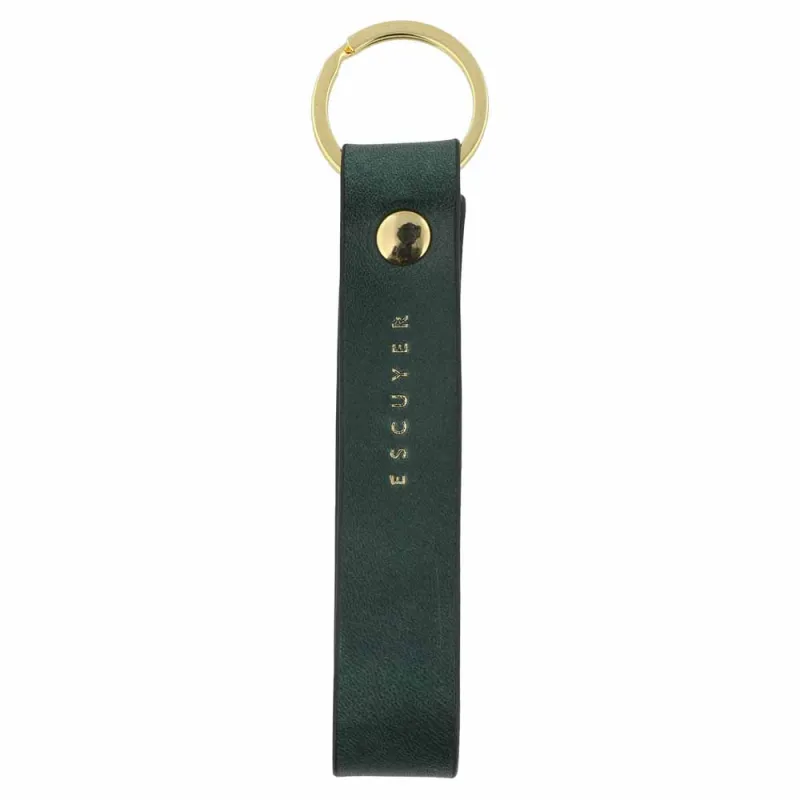 Leather Keychain — Green made by Escuyer