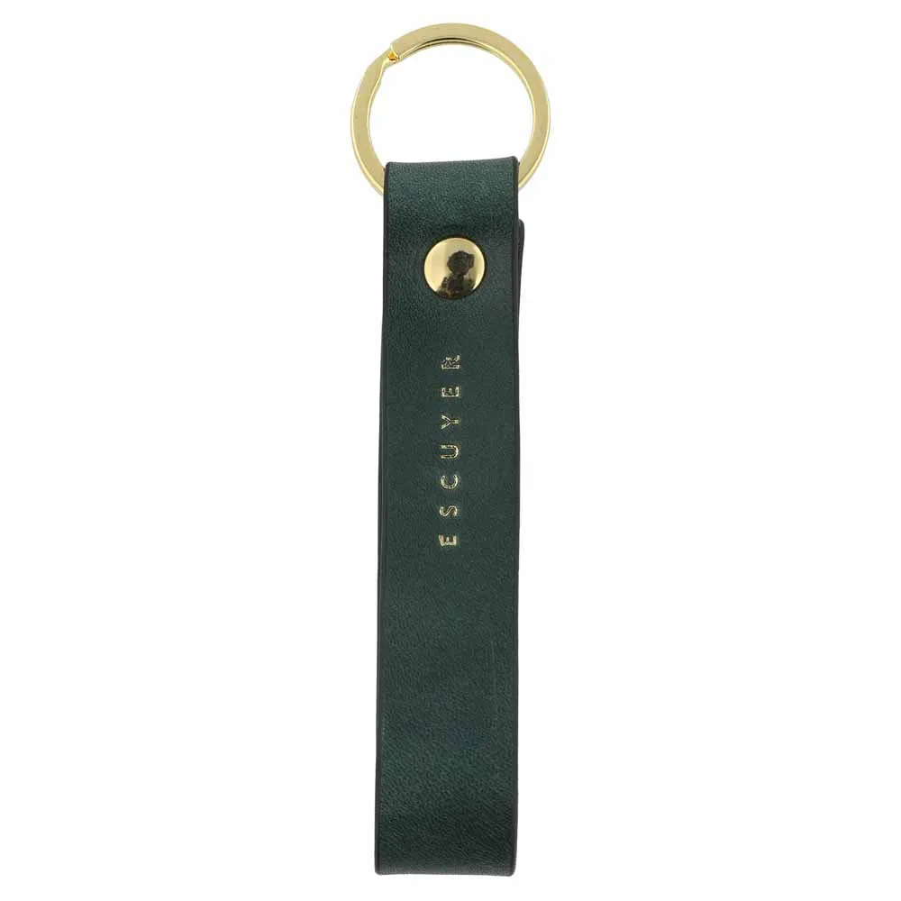 Leather Keychain — Green sold by Escuyer