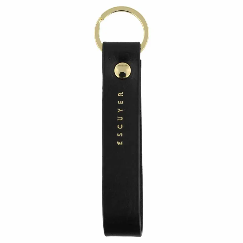 Leather Keychain — Black made by Escuyer