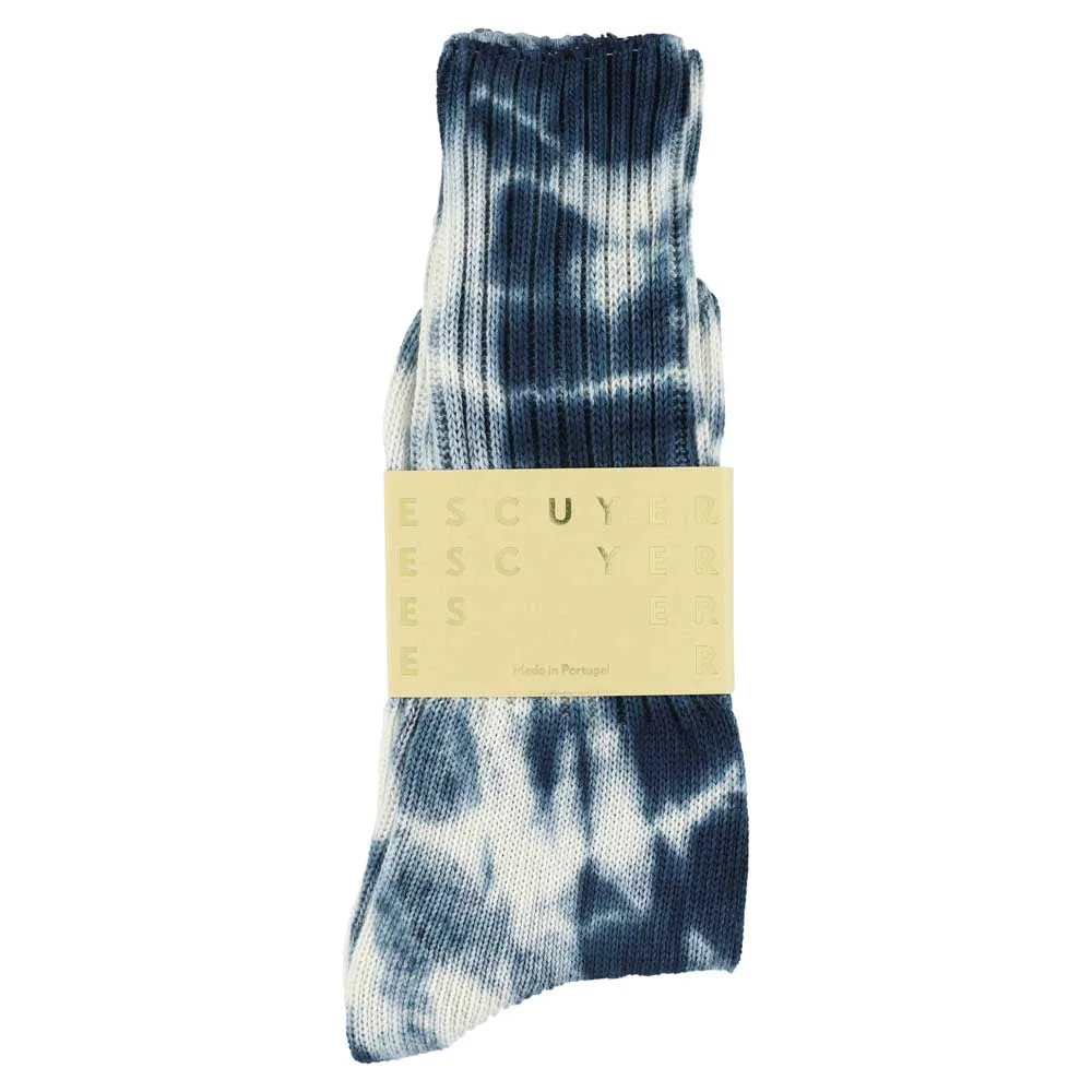 Men Tie Dye Socks - Off White / Graphite sold by Escuyer product image thumbnail 2