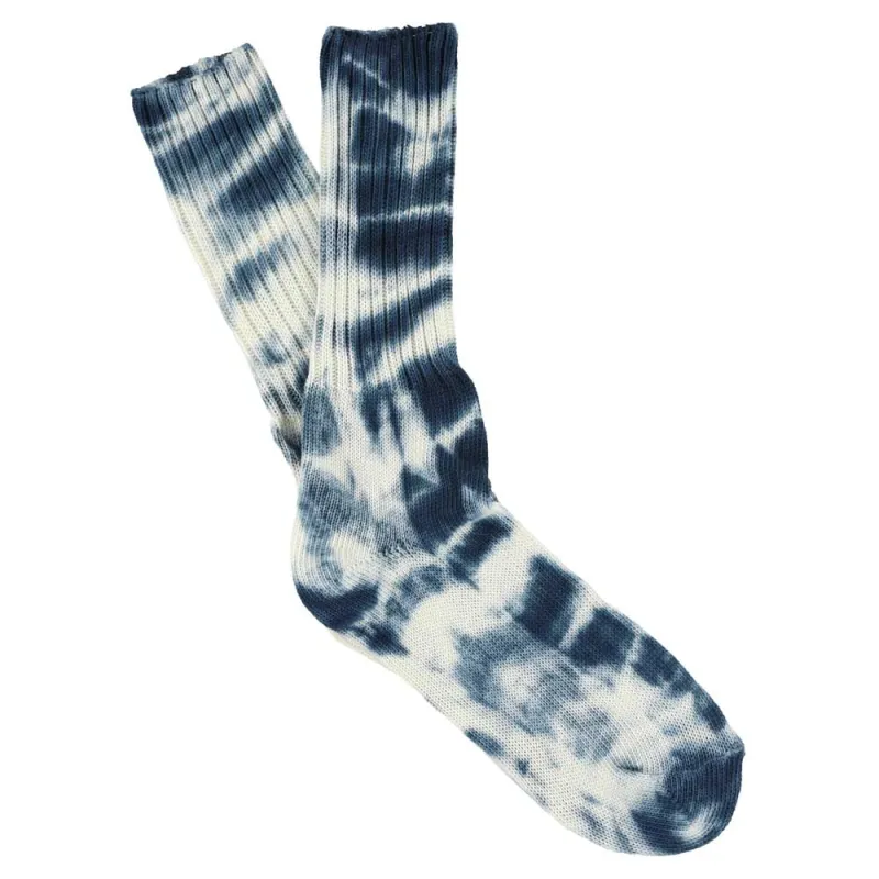 Men Tie Dye Socks - Off White / Graphite made by Escuyer