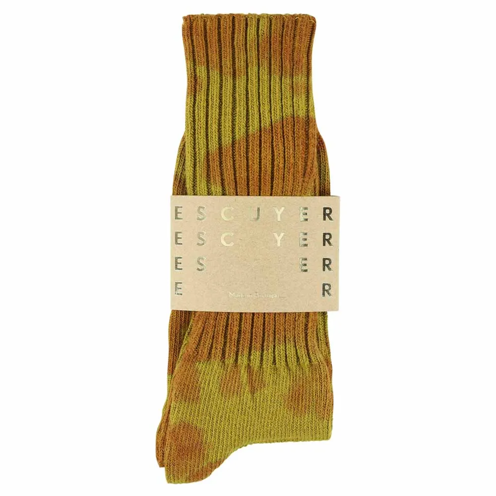Men Tie Dye Socks - Rust / Mustard sold by Escuyer product image thumbnail 2