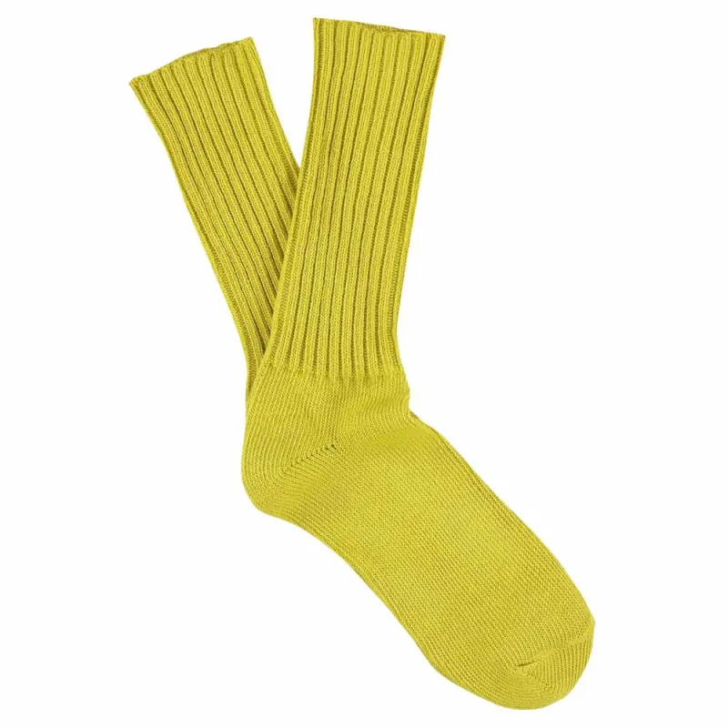 Women Crew Socks - Yellow made by Escuyer