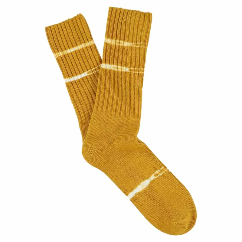 Men Mustard Dyed Socks made by Escuyer