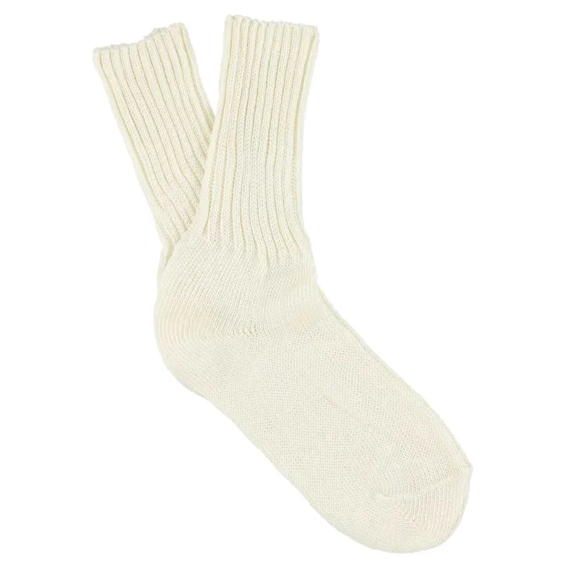 Women Crew Socks - Off White made by Escuyer