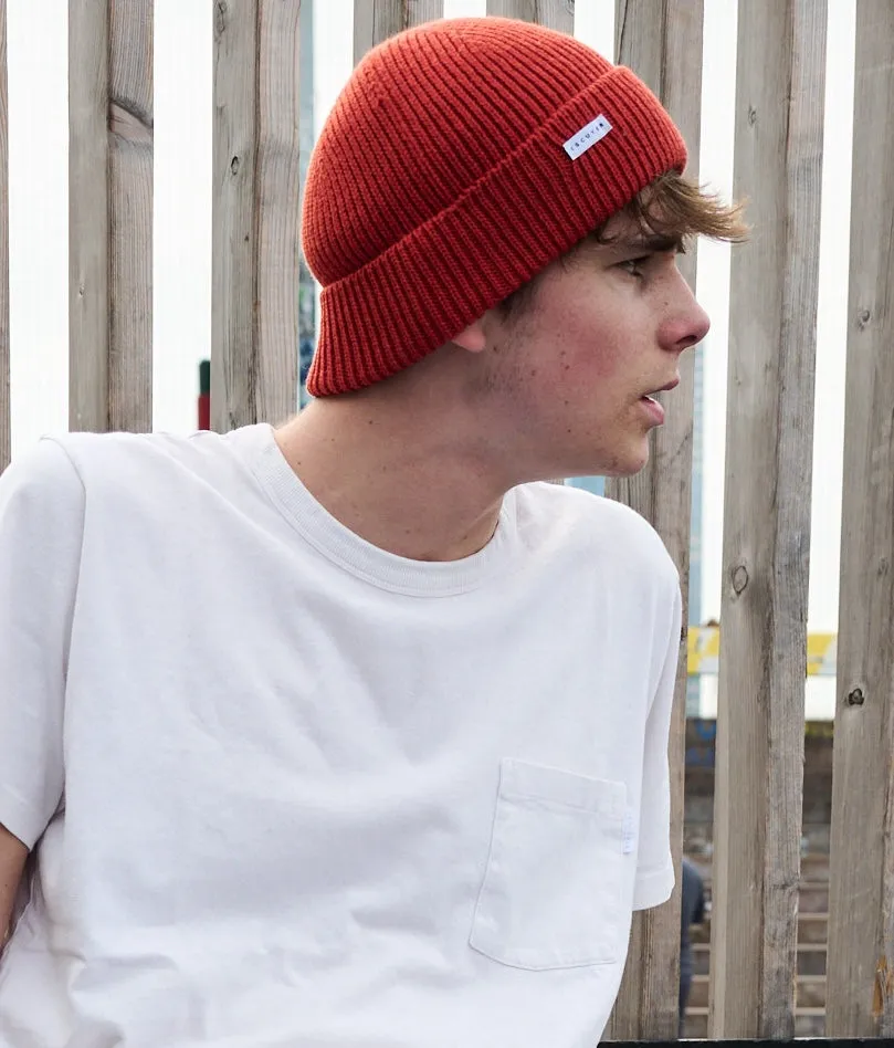 Ribbed Merino Beanie / Orange sold by Escuyer product image thumbnail 3