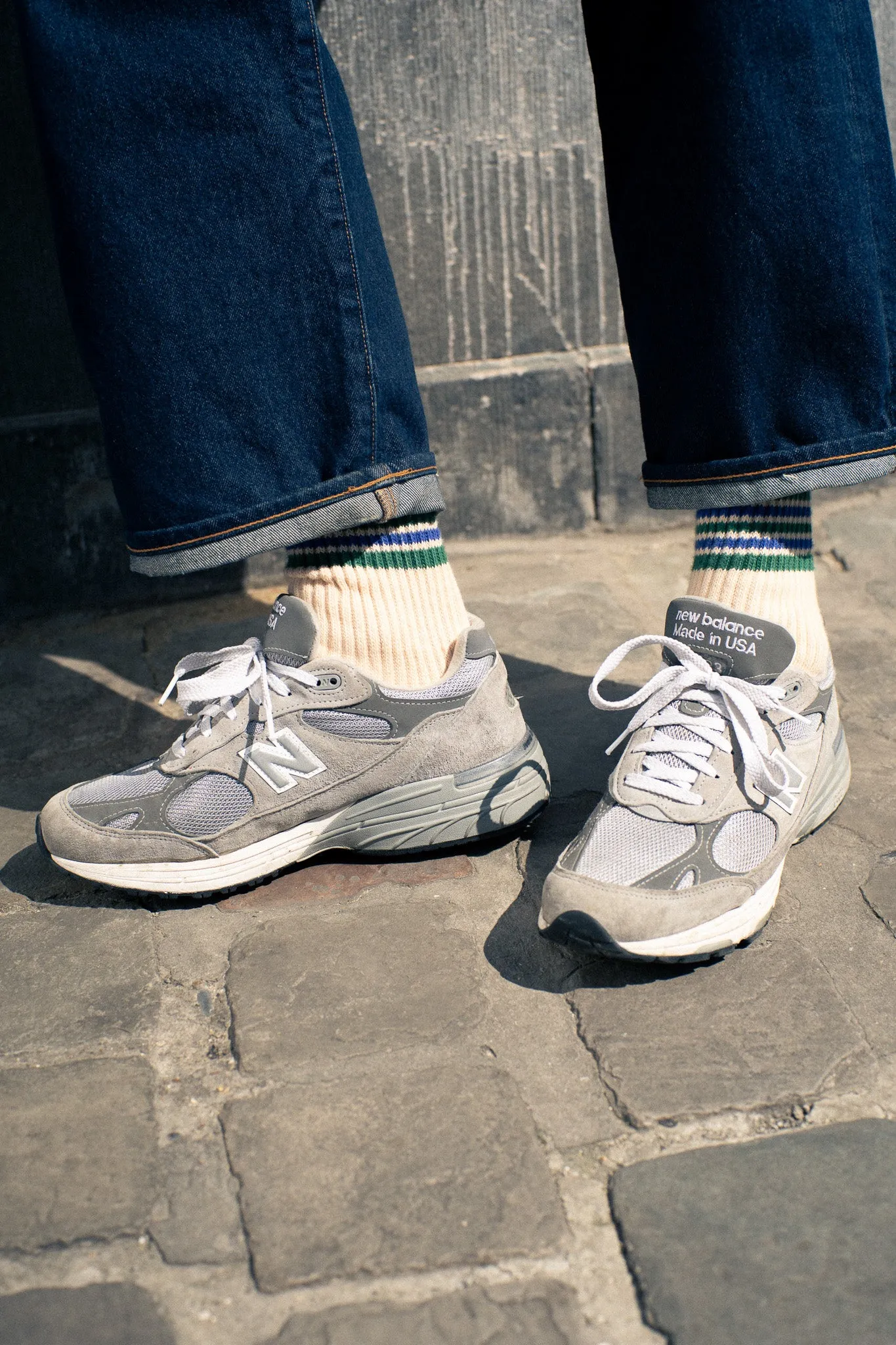 Men 5 Stripes Socks - Black / Green / Ecru sold by Escuyer product image thumbnail 3