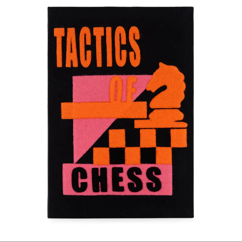 Tactics of Chess (Black - Giant Game Board Clutch) made by Olympia Le-Tan